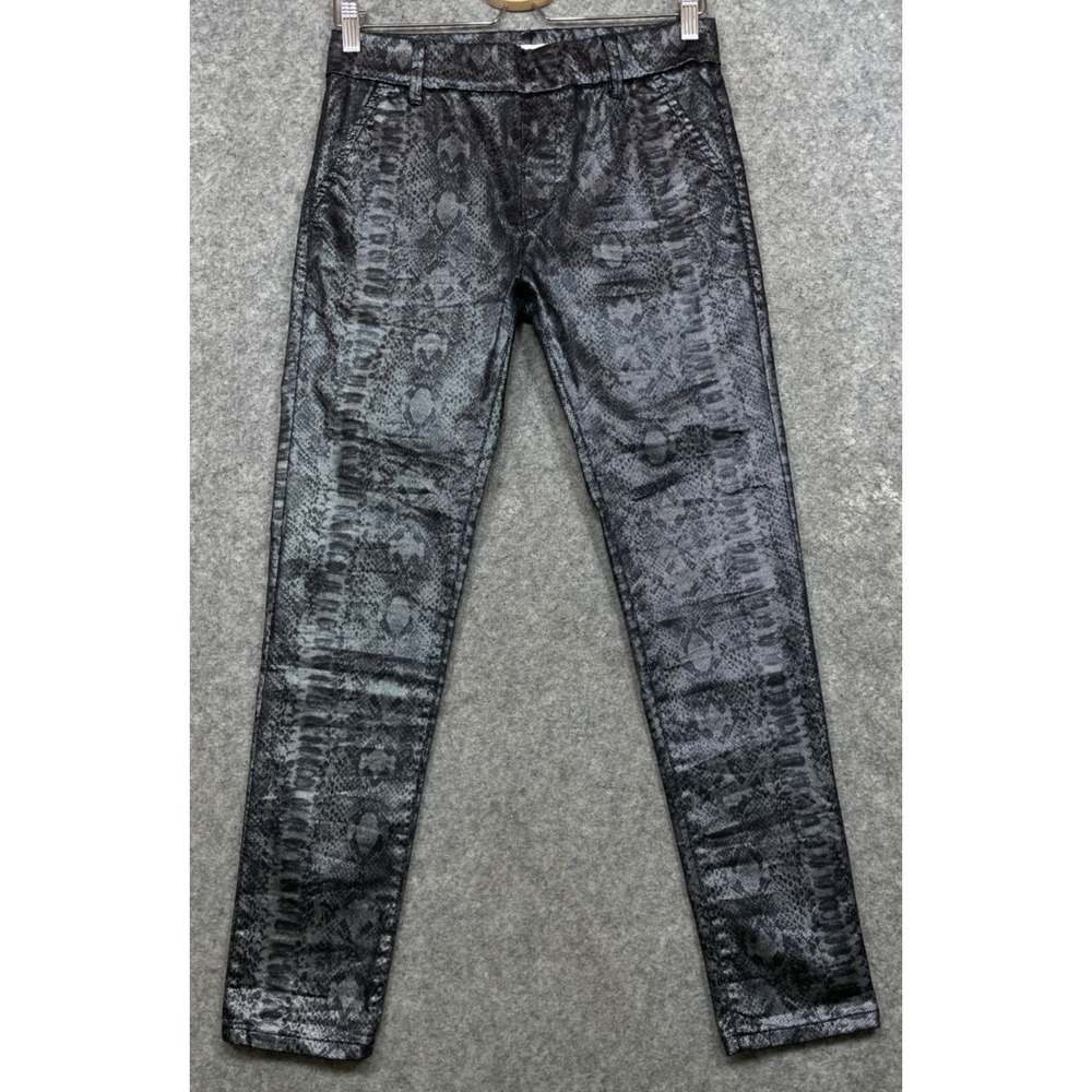 Bevy Flog Dafna Pants Black Silver 25 Python Snake
